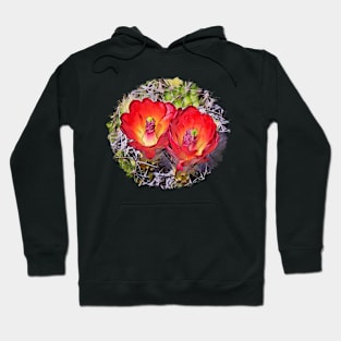 Scarlet Cactus Flower Hoodie